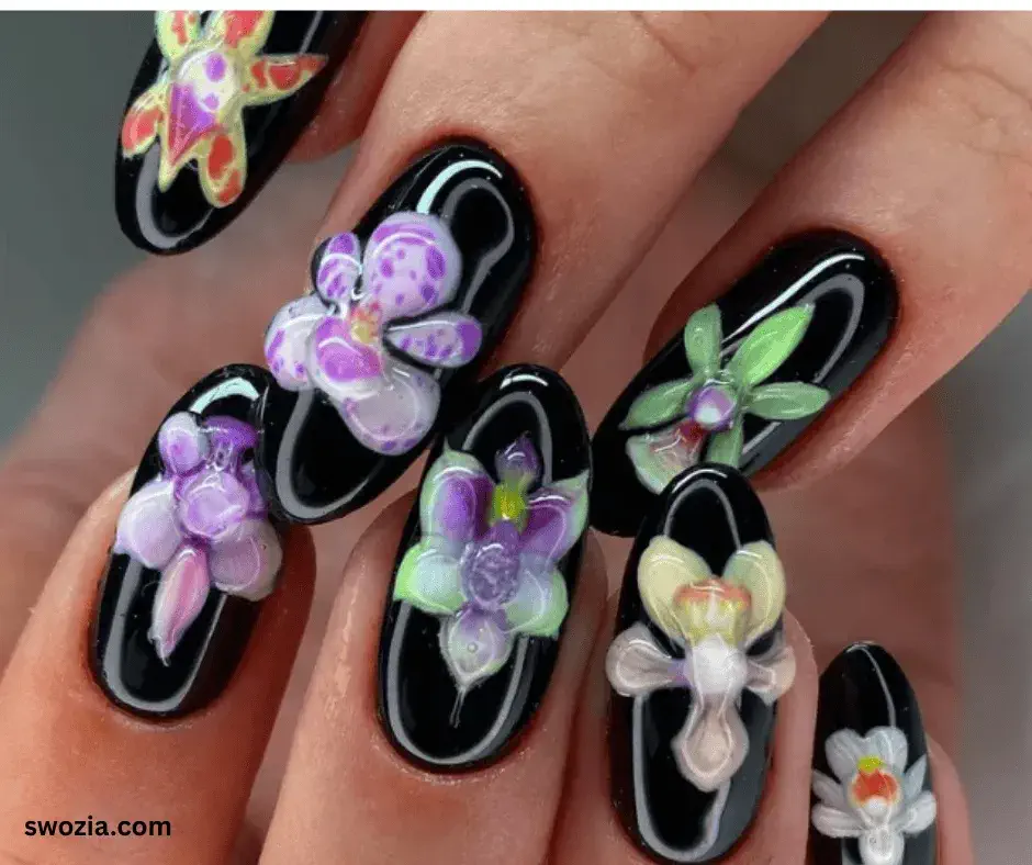 3D Flower Nail Art & Floral Elegance