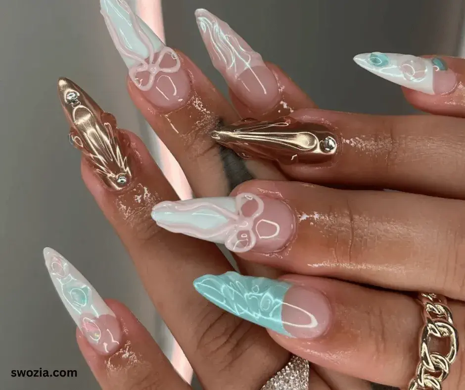 Abstract & Modern 3D Nail Art Designs