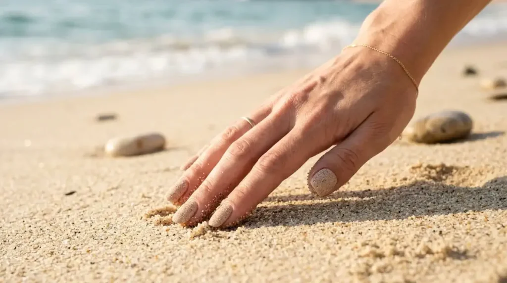 Sandy Beach Texture Nails