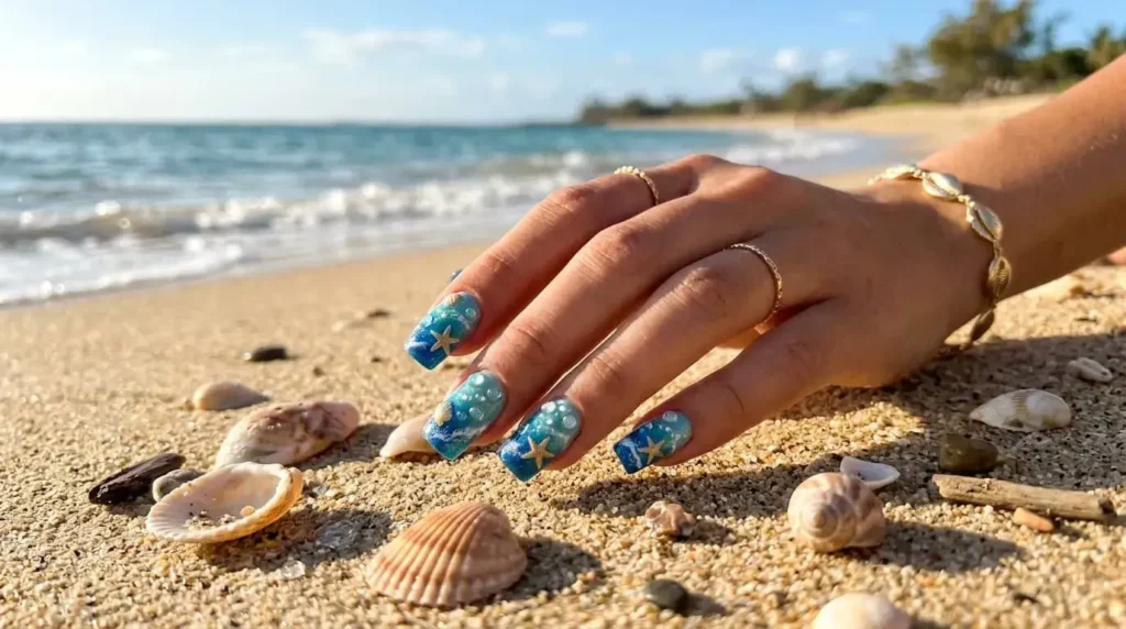 Starfish & Ocean Detail Nails