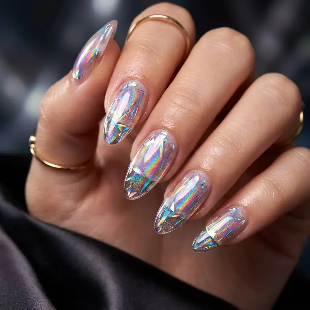 Holographic Glass Nails.