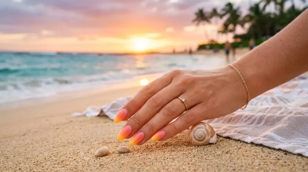 Sunset Ombre Nails