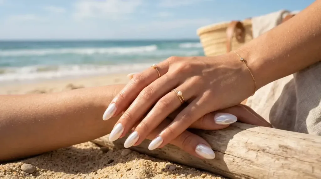 Glazed Donut Beach Nails