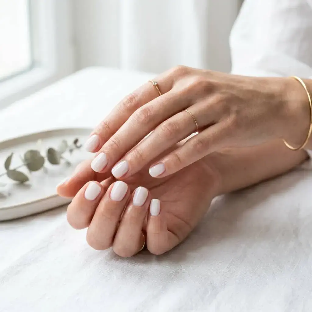 Milky Cloud Nails.