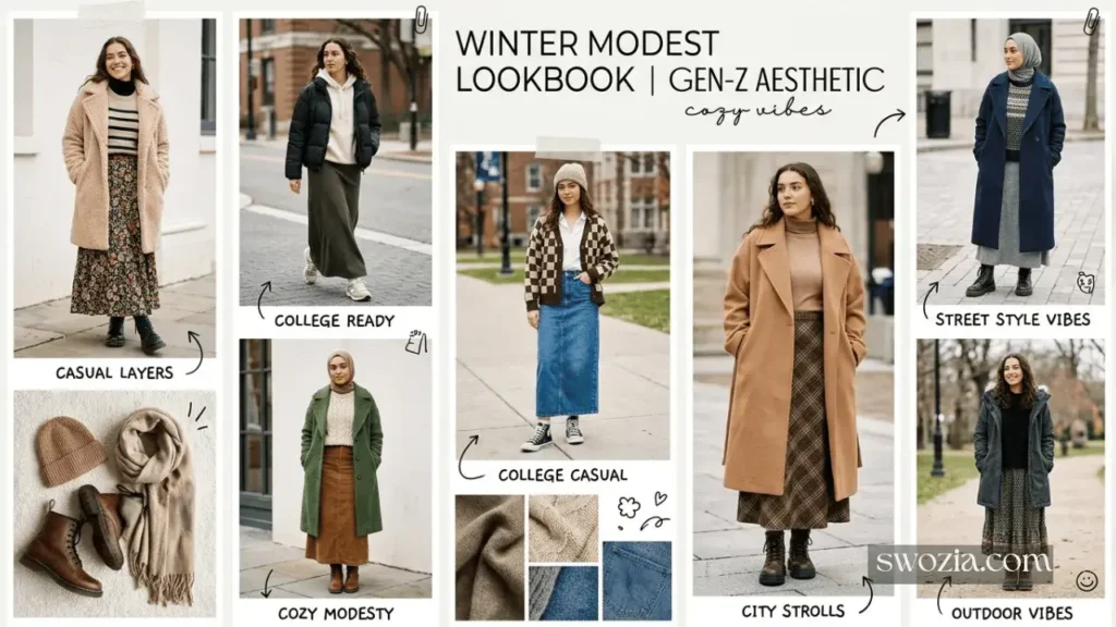 Outfit Ideas Using Winter Modest Fashion Layering Tips