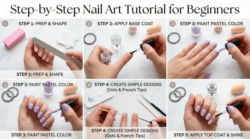 Step-by-Step Tutorial How to Do Simple Nail Art at Home